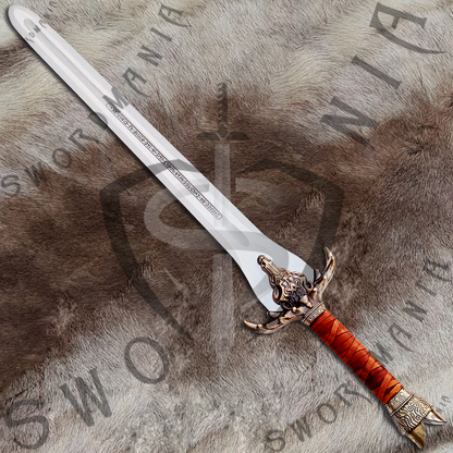 Conan The Barbarian Father Sword of Conan with Wall Plaque and Scabbard