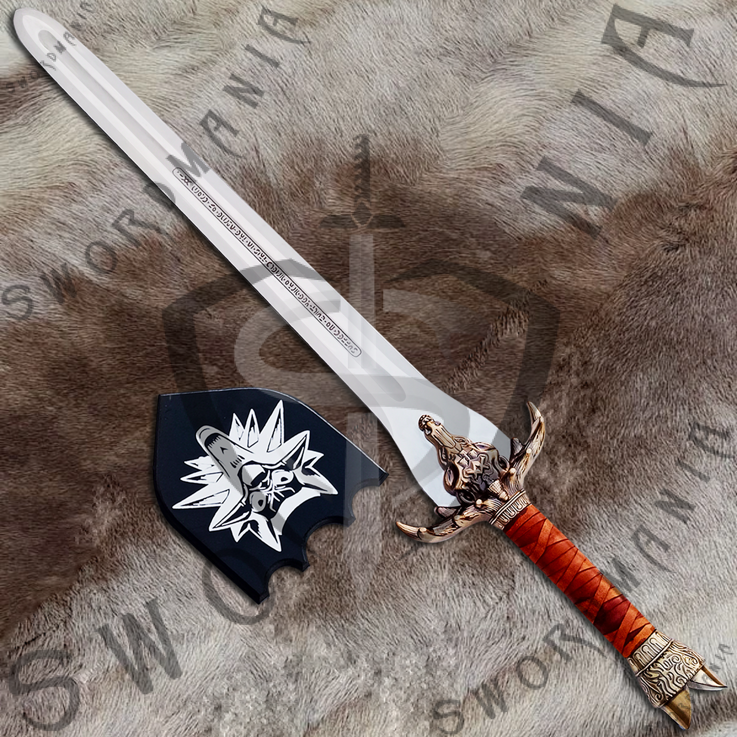 Conan The Barbarian Father Sword of Conan with Wall Plaque and Scabbard