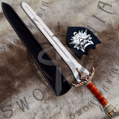 Conan The Barbarian Father Sword of Conan with Wall Plaque and Scabbard