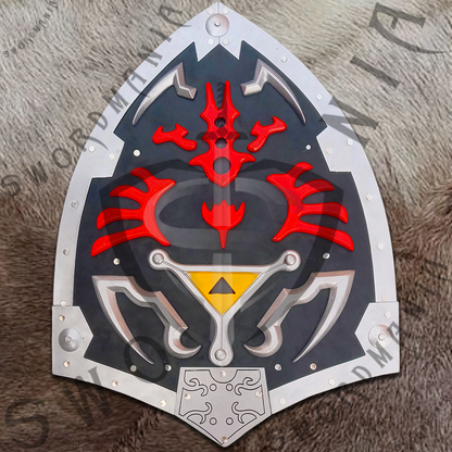 Legend of Zelda Black Hylian Shield with Wall Plaque