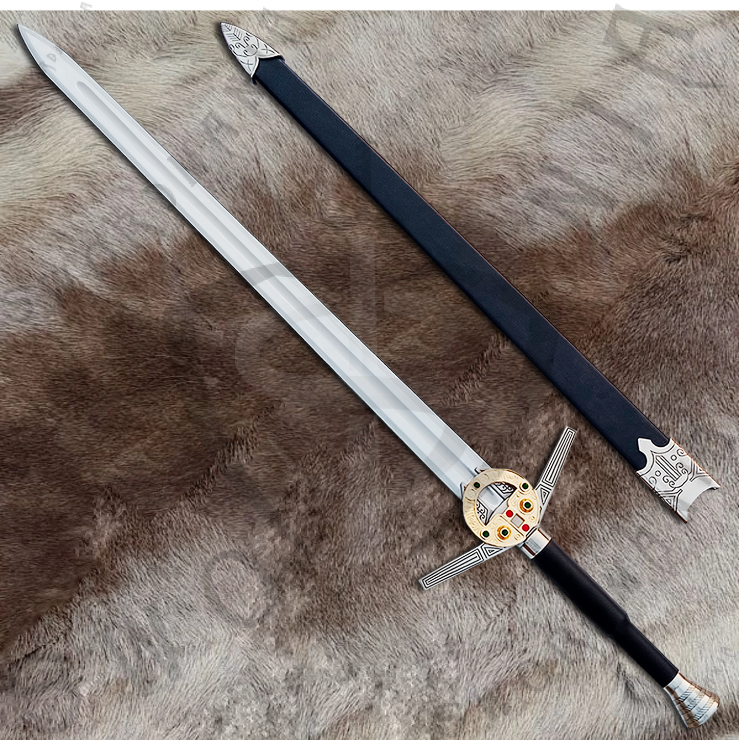 Witcher Movie Replica Geralt's Sword with Wall Plaque and Scabbard-SM993
