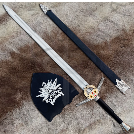 Witcher Movie Replica Geralt's Sword with Wall Plaque and Scabbard-SM993