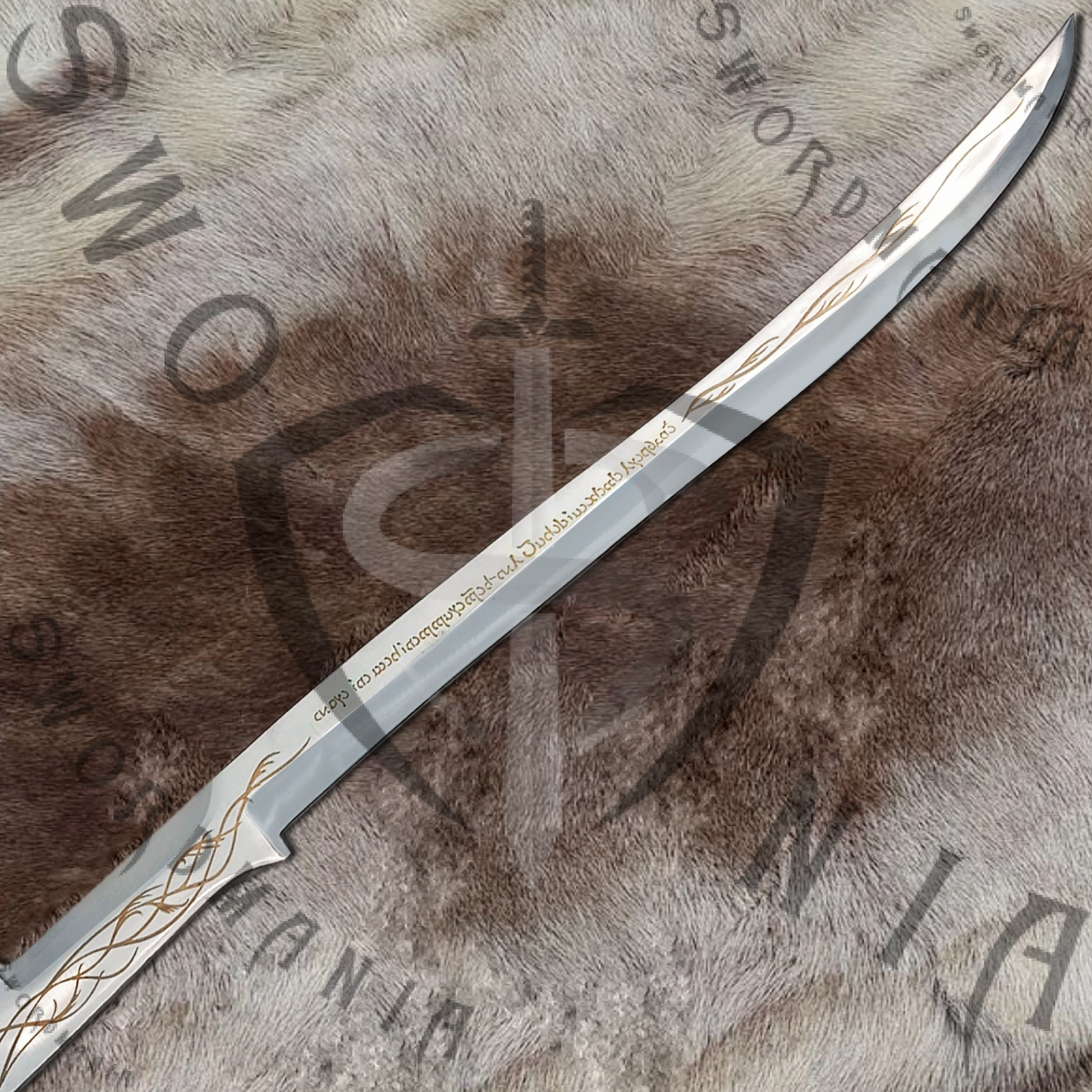 the blade of hadhafang sword of Arwen contains elvish inscription  to adore high polish blade that pays homage to Elrond.