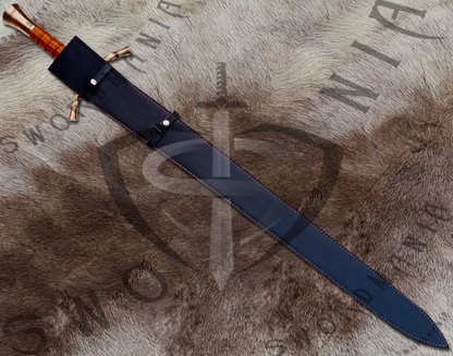 Boromir Sword  stitched sheath with pure leather to perfectly fits with the high quality manufacturing of the sword .