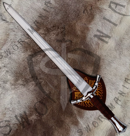 to display your cosplay replica of LOTR Boromir Sword , we offer a FREE wooden complimentary plaque with metal fittings that allow you to display your sword with pride at your home or office.