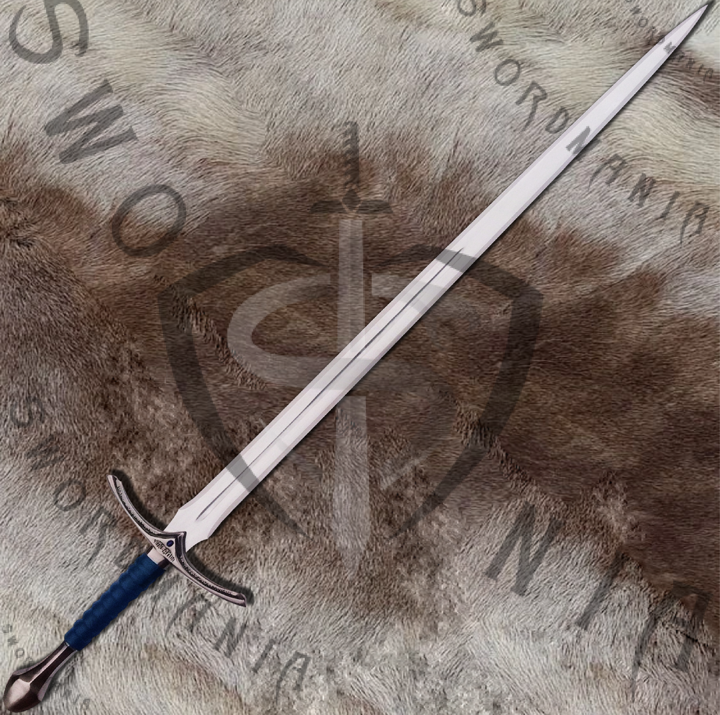 we forged this iconic fanatasy sword replica of glamdring sword of Gandalf from functional battle ready steels like high carbon steel,damascus and 5160 spring steel