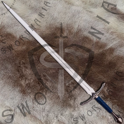 the blade of glamdring sword is high gloss finish that attracts with its shine with beautifully crafted sharp edge