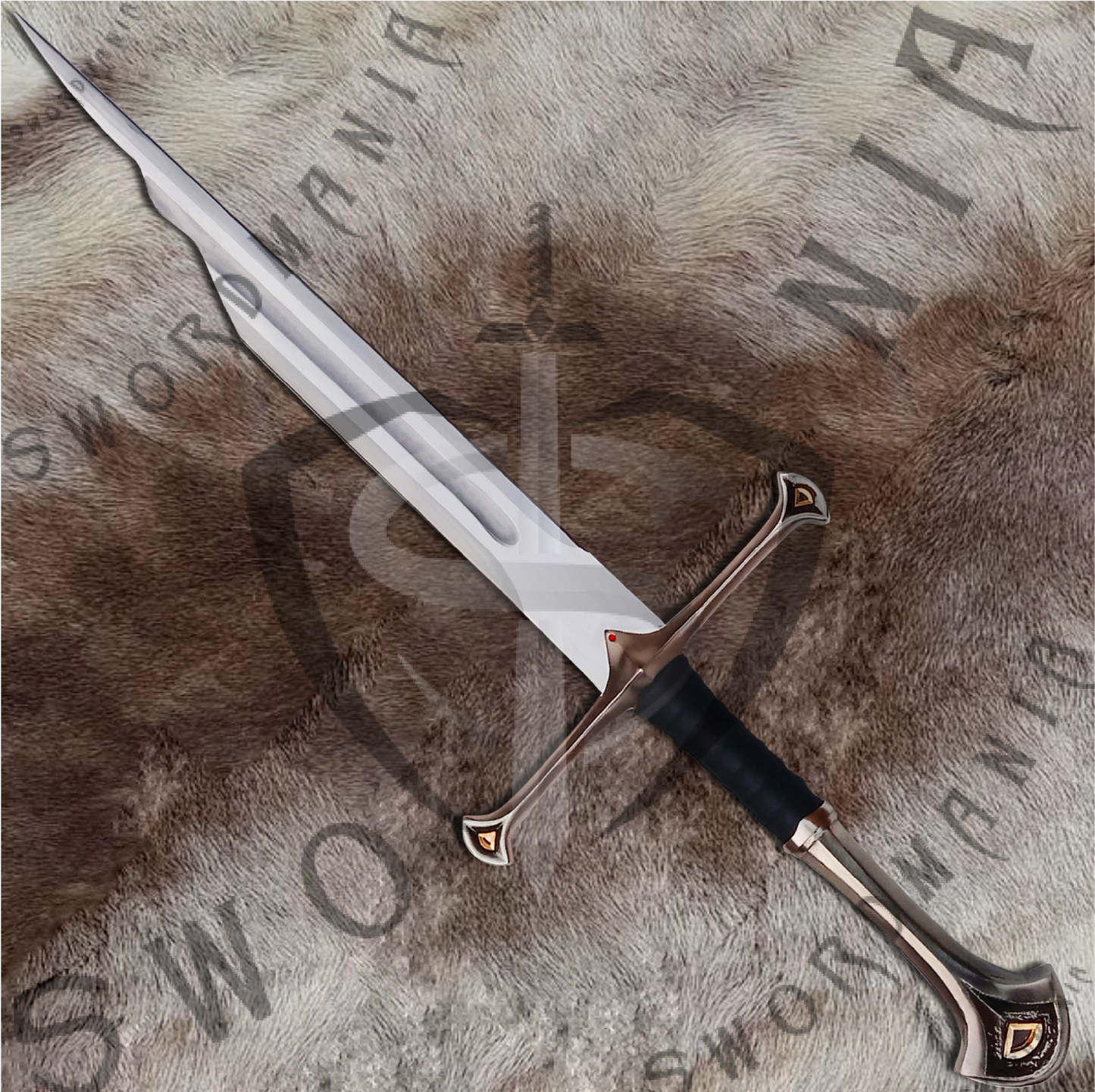 LOTR Handle Shred of Narsil Sword of Aragorn with Wall Plaque