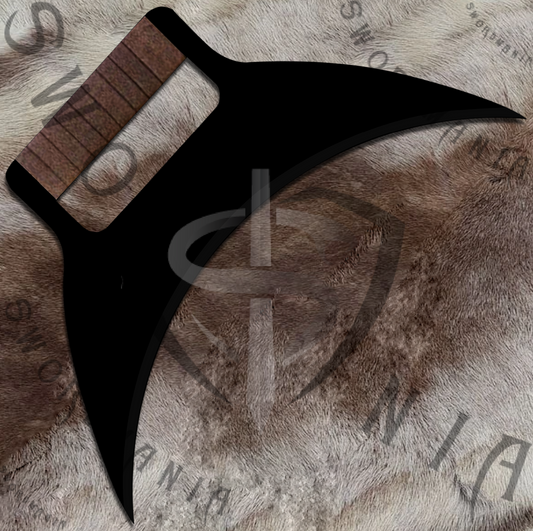 Jej'taj Knife of Klingons from Star Trek black polish with brown wrapping, a finely crafted scabbard and a display plaque. Swordmania offers all of these in its replica starting from just $79 with FREE shipping options available in some parts of USA, Canada & UK.