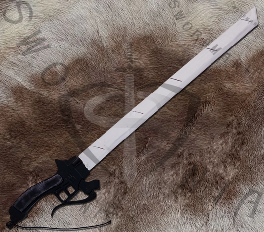 Attack on Titan Gear Blade Ultrahard Sword of Eren Yeager with Plaque and Scabbard