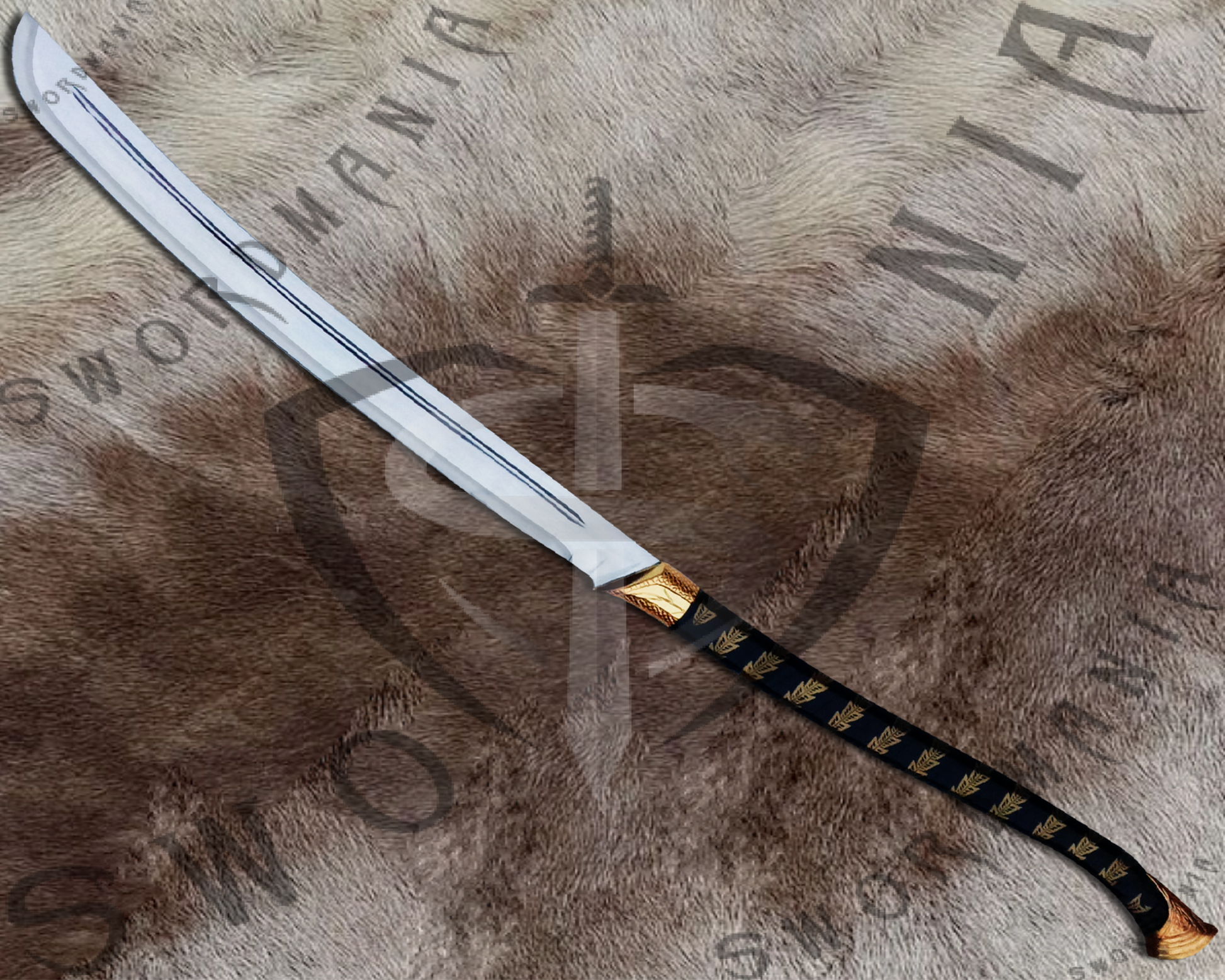 we forged this iconic fanatasy sword replica of High Elven sword of Galadhrim from functional battle ready steels like high carbon steel,damascus and 5160 spring steel.