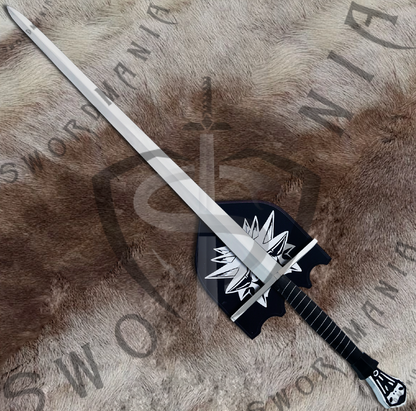 Witcher Geralt's Viper Steel Sword with Wall Plaque and Scabbard-SM977