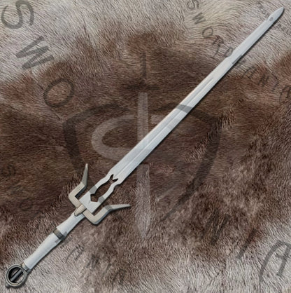 Witcher Ciri's Zireael Silver Sword with Wall Plaque and Scabbard-SM980