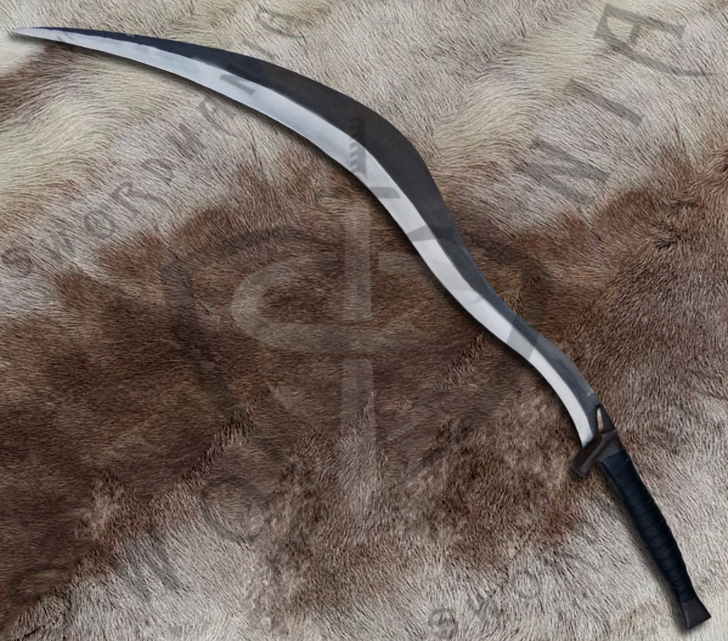 Elden Ring Bloodhound Fang Sword with Wall Plaque and Scabbard