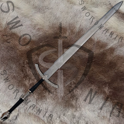 the blade of Witch King sword is high gloss finish with fuller and contains  Mordor  inscriptions and with acidic finish of blade that pays homage to Sauron's Commander, the Dark Lord as in Lord of The Rings.